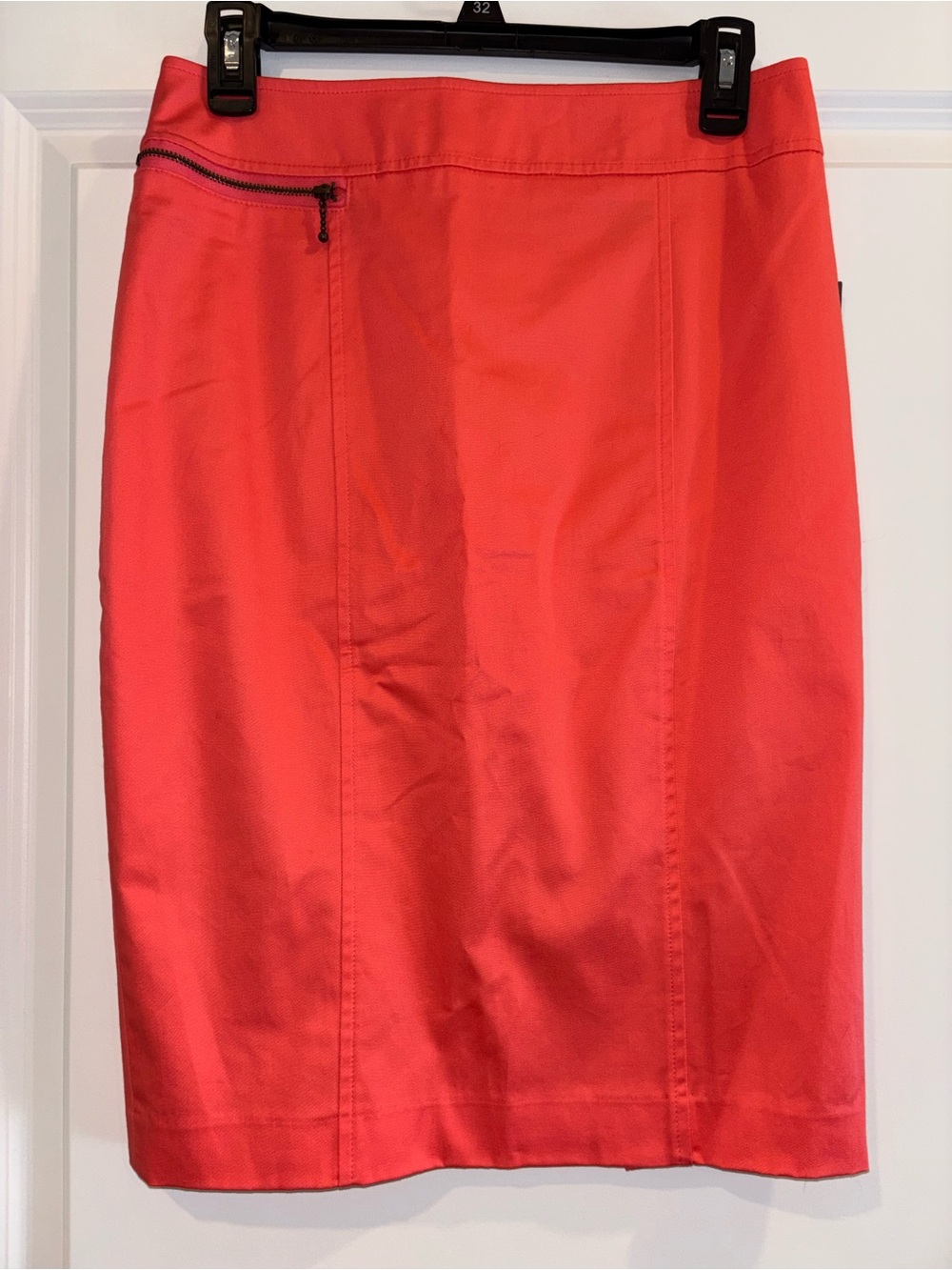 Mossimo Supply Co. Neon Pink Pencil Skirt with Zip Accent
